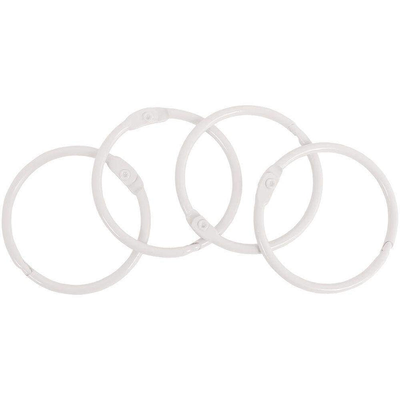 Set of 4 metal binding rings Artis Decor 44mm White