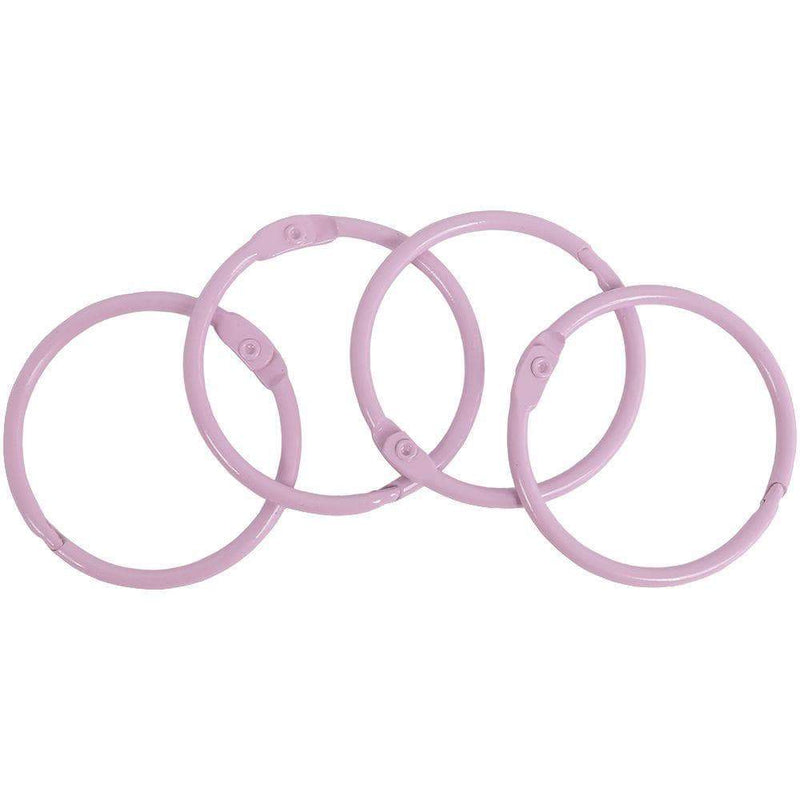 Set of 4 metal binding rings Artis Decor 44mm Light Pink