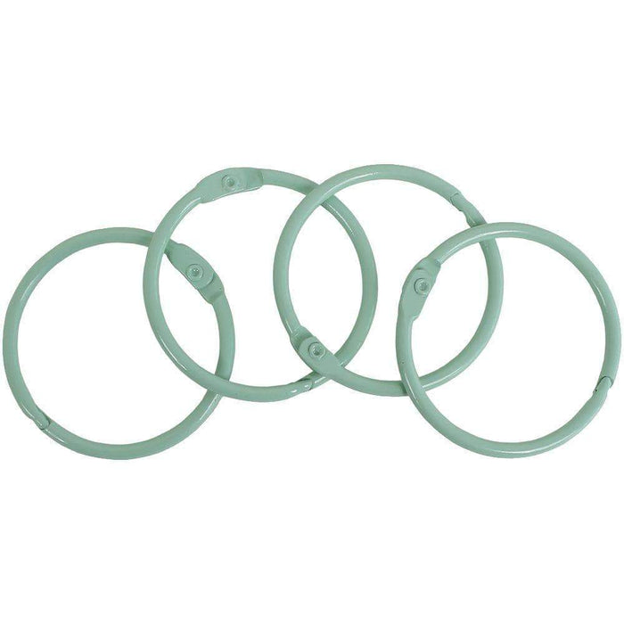 Set of 4 metal binding rings Artis Decor 44mm Mint Green