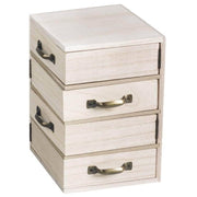 Cajonera de madera 4 cajones 12x12x18.5cm 0120113 CHOPO CENTROARTESANO