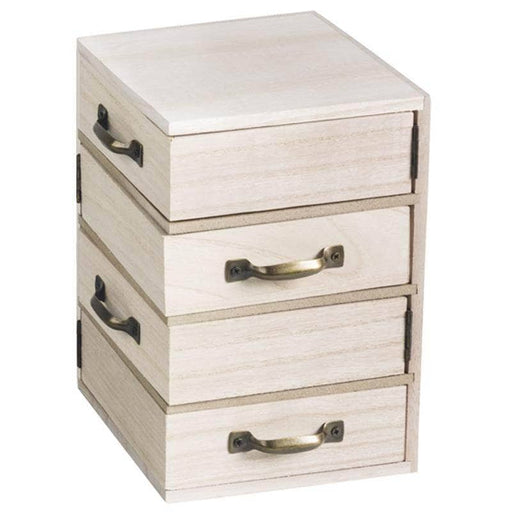 Cajonera de madera 4 cajones 12x12x18.5cm 0120113 CHOPO CENTROARTESANO