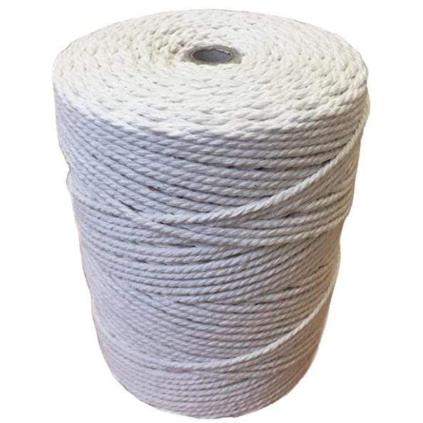 CORDON MACRAME ALGODON CRUDO 2mm 6X3 CABOS (130m apox