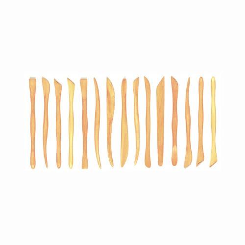 juego 15 palillos modelar madera bog 20cm CHOPO CENTROARTESANO