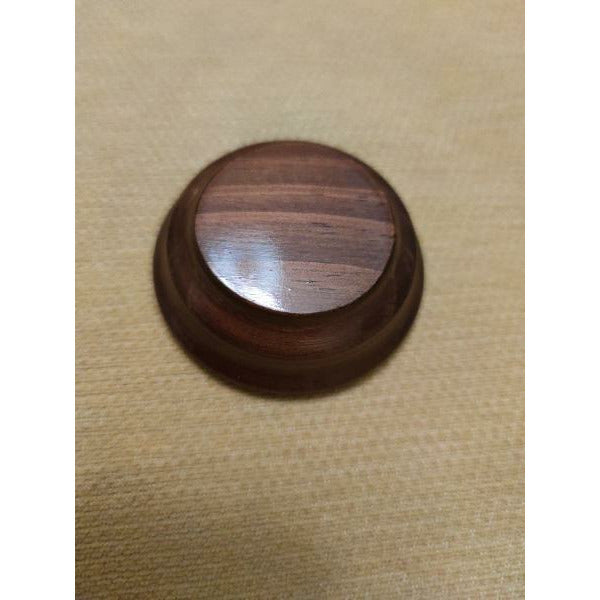 Peana madera redonda nogal brillo 6cm (arriba) CHOPO CENTROARTESANO