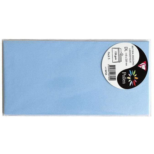 Sobre Pollen 110x220mm 120g 5ud azul lavanda 26725 CLAIREFONTAINE CENTROARTESANO