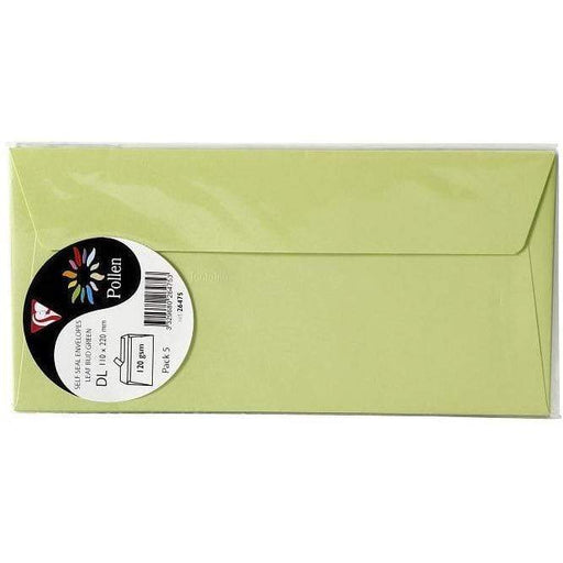 Sobre Pollen 110x220mm 120g 5ud verde yema 26475 CLAIREFONTAINE CENTROARTESANO