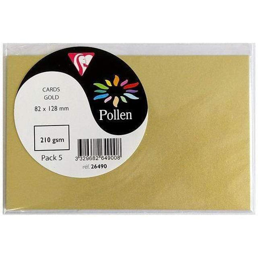 Tarjeta 82x128 210g 5ud oro 26490c CLAIREFONTAINE CENTROARTESANO