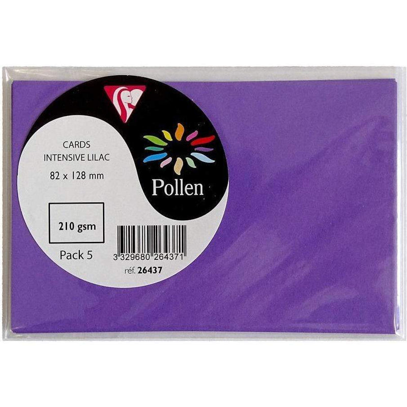 Tarjeta 82x128 210g 5ud violeta 26437 CLAIREFONTAINE CENTROARTESANO