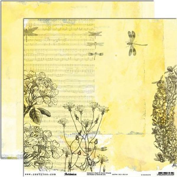 Con hilos papel scrap 30x30 Botanica CONHILOS CENTROARTESANO