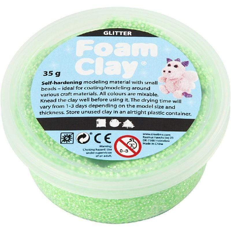 Foam Clay 35gr glitter 788830 verde FOAM CLAY CENTROARTESANO