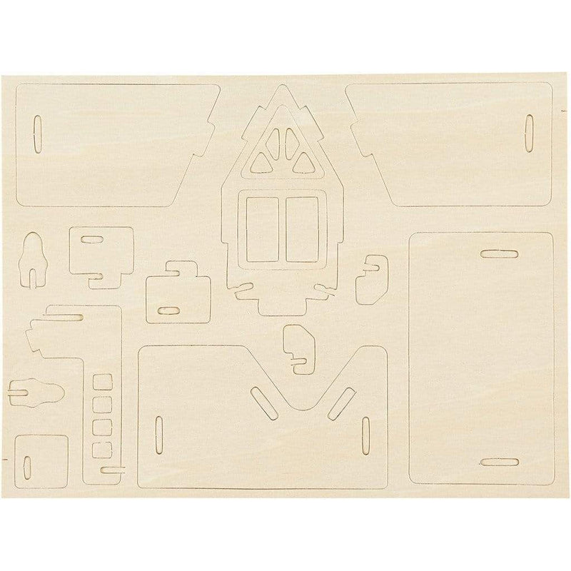 kit construccion 3D casa madera 57877 CREATIV CENTROARTESANO