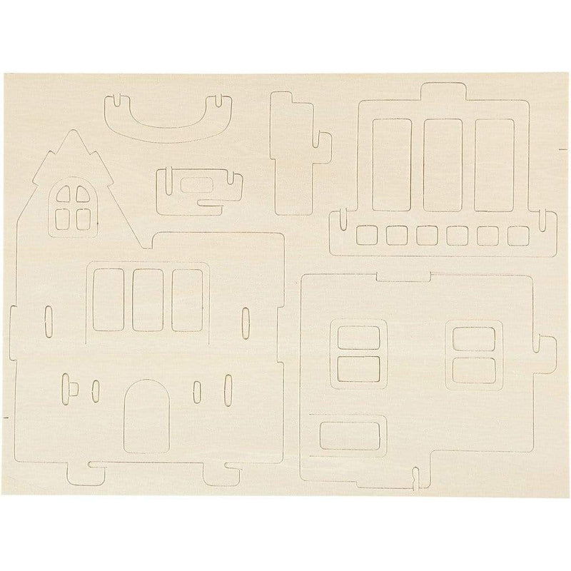 kit construccion 3D casa madera 57877 CREATIV CENTROARTESANO