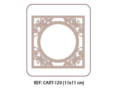 Dayka CART-120 silueta carton marco con mariposas DAYKA CENTROARTESANO