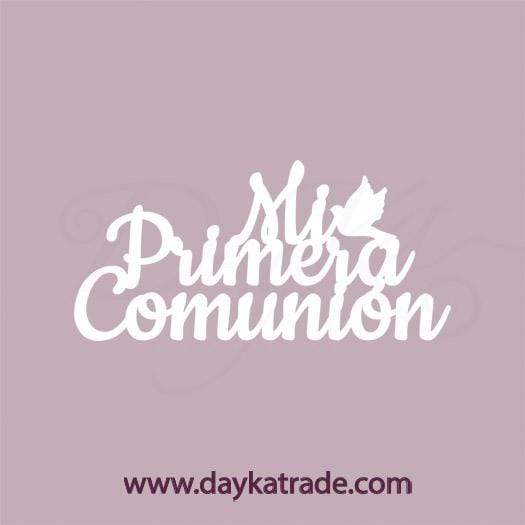 Dayka carton fino blanco 8.5x4cm Mi primera comunion DECO 149 DAYKA CENTROARTESANO