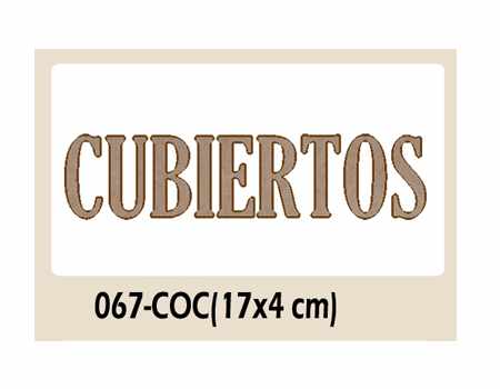 Dayka COC-067 silueta letras cubiertos DAYKA CENTROARTESANO