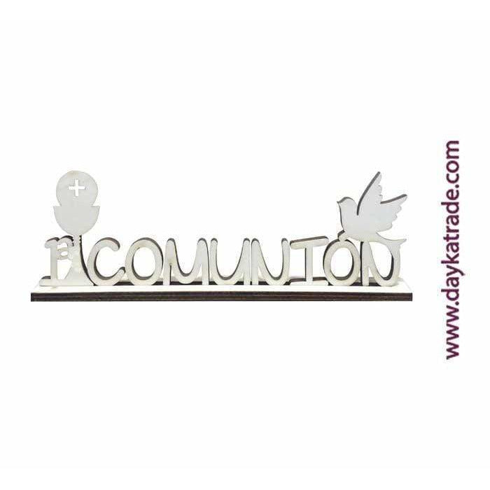 Dayka letras madera con peana 1ªcomunion con monbre 30.5x10cm Dayka 813 DAYKA CENTROARTESANO