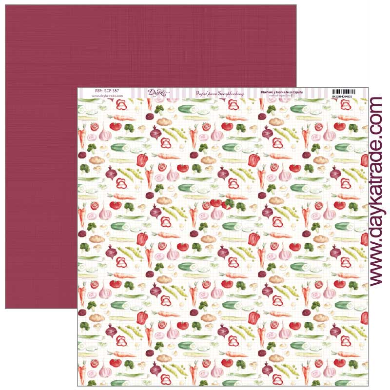 Dayka papel scrap bloc 24h 30x30 SCP3027 La cocina me facina DAYKA CENTROARTESANO