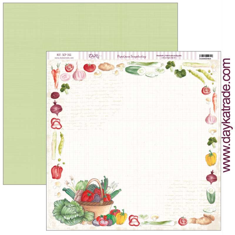 Dayka papel scrap bloc 24h 30x30 SCP3027 La cocina me facina DAYKA CENTROARTESANO