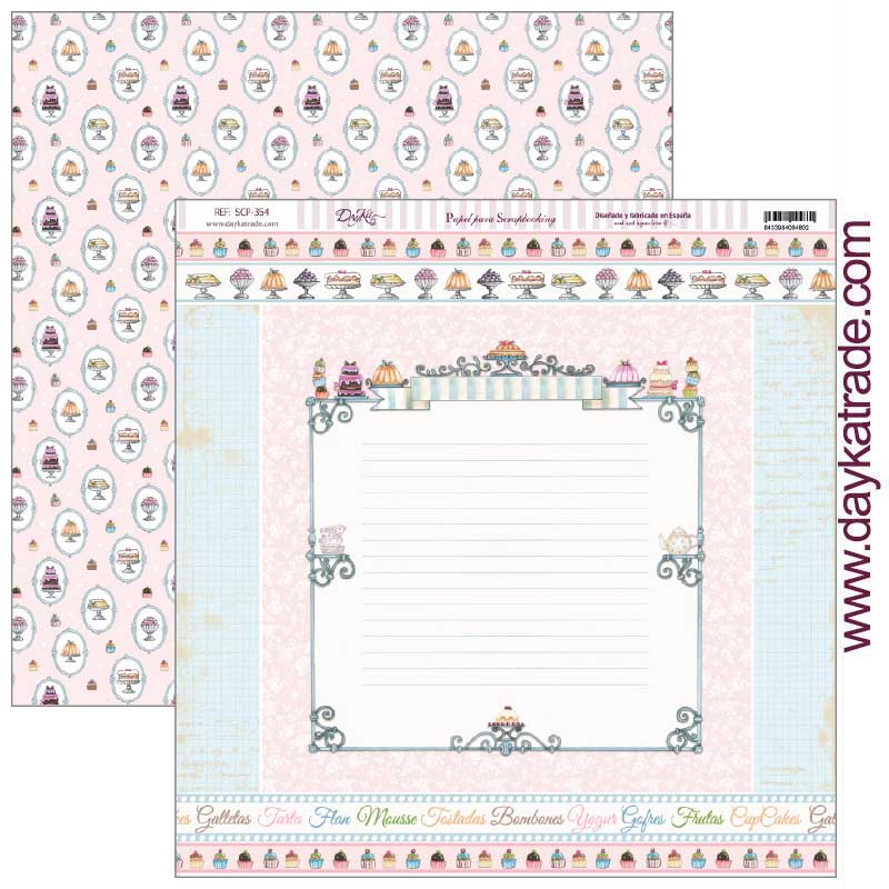 Dayka papel scrap bloc 24h 30x30 SCP3027 La cocina me facina DAYKA CENTROARTESANO