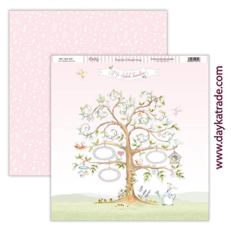 Dayka papel scrap SCP-435 Mi arbol familia niña DAYKA CENTROARTESANO