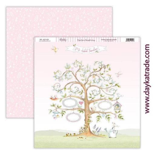 Dayka papel scrap SCP-435 Mi arbol familia niña DAYKA CENTROARTESANO