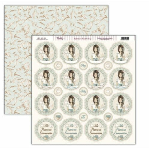 Dayka papel scrap scp-472 comunión 2022 Hoy es mi dia niña DAYKA CENTROARTESANO