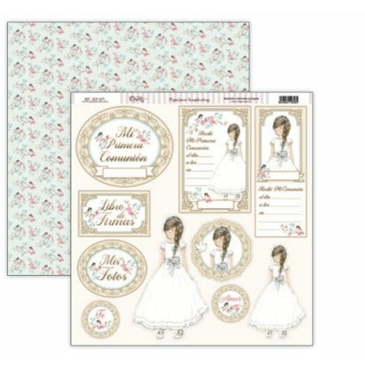 Dayka papel scrap scp-475 comunión 2022 Hoy es mi dia niña DAYKA CENTROARTESANO