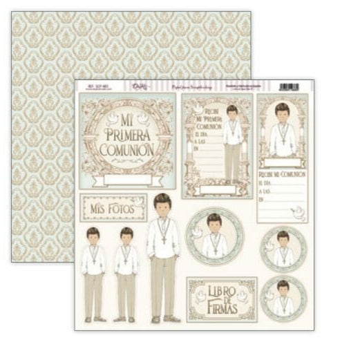 Dayka papel scrap scp-483 comunión 2022 Hoy es mi dia niño DAYKA CENTROARTESANO