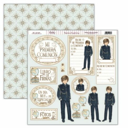 Dayka papel scrap scp-487 comunión 2022 Hoy es mi dia niño DAYKA CENTROARTESANO