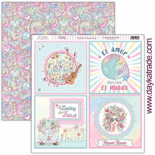 Dayka papel scrap SCP403 be happy DAYKA CENTROARTESANO