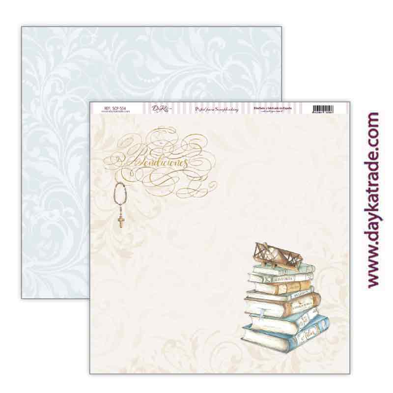 Dayka papel scrap SCP534 Comunion niño 2023 Bendiciones DAYKA CENTROARTESANO