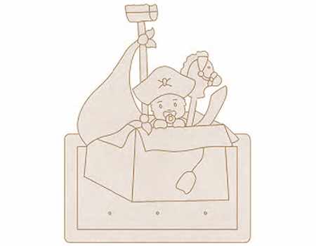 Dayka perchero Infantil DAYKA027 Niño pirata DAYKA CENTROARTESANO