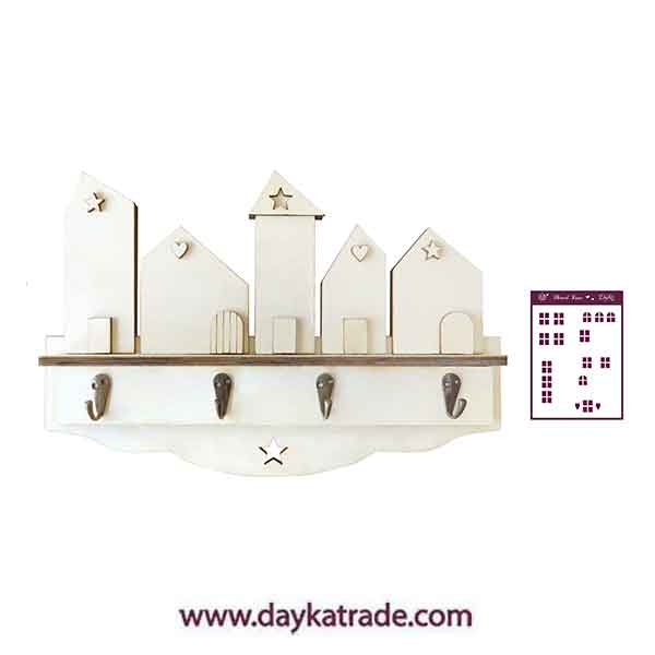 Dayka perchero Infantil DAYKA1150P casitas DAYKA CENTROARTESANO