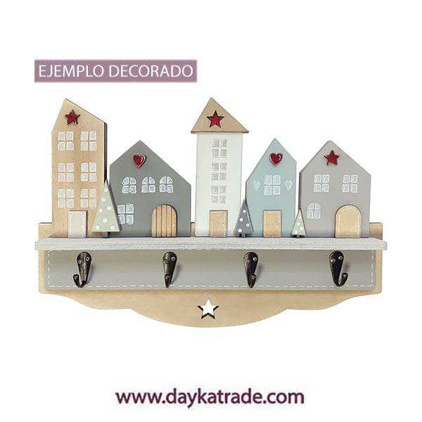 Dayka perchero Infantil DAYKA1150P casitas DAYKA CENTROARTESANO