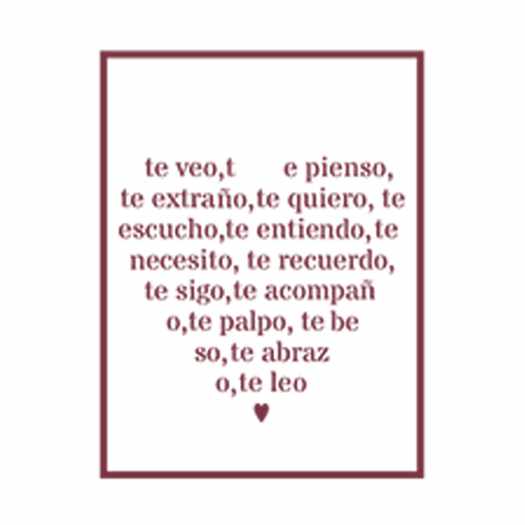 Dayka plantilla A4 T-03101 te veo te pienso.. DAYKA CENTROARTESANO