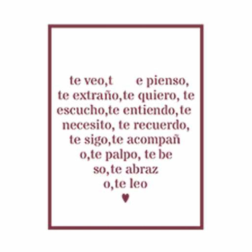 Dayka plantilla A4 T-03101 te veo te pienso.. DAYKA CENTROARTESANO