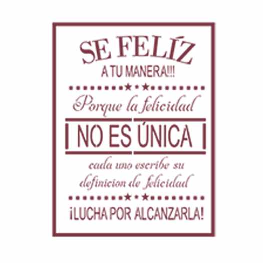 Dayka plantilla A4 T-03102 Se feliz a tu manera DAYKA CENTROARTESANO