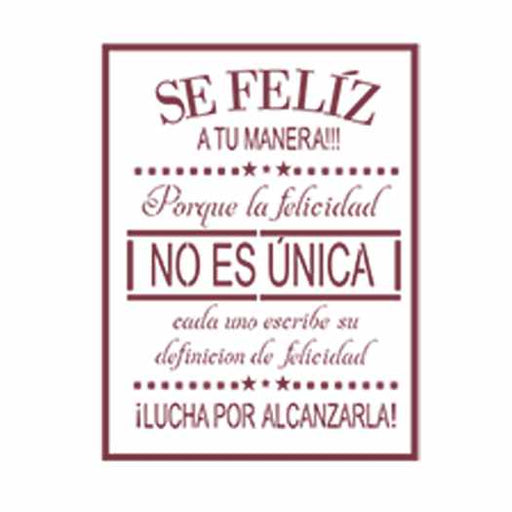 Dayka plantilla A4 T-03102 Se feliz a tu manera DAYKA CENTROARTESANO