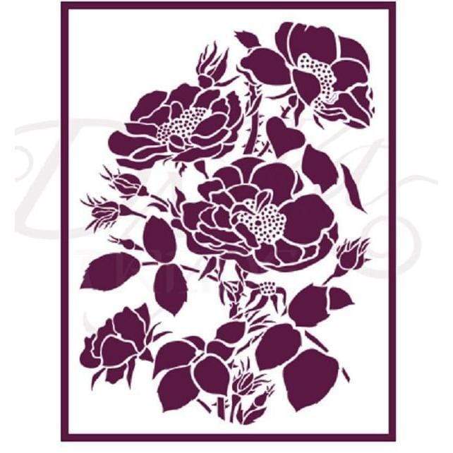 Dayka plantilla A4 T-3160 Flores rosas DAYKA CENTROARTESANO