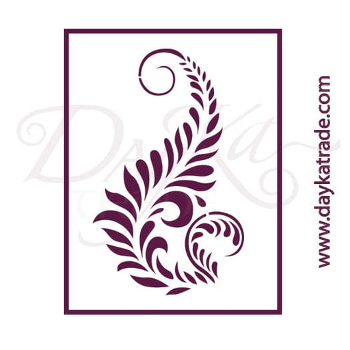 Dayka plantilla A4 T-3176 Hoja arabesca DAYKA CENTROARTESANO