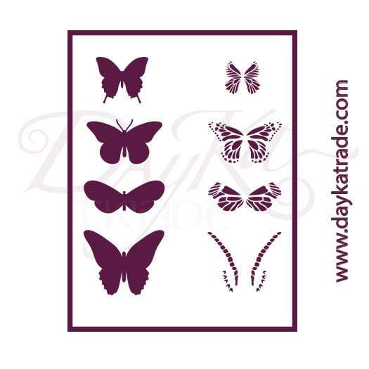 Dayka stencil A4 T-3188 Three-dimensional butterflies