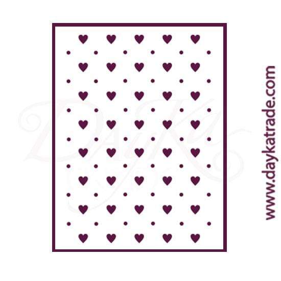 Dayka plantilla A4 T-3285 fondo corazones DAYKA CENTROARTESANO