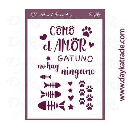 Dayka plantilla A5 V00349 amor gatuno DAYKA CENTROARTESANO