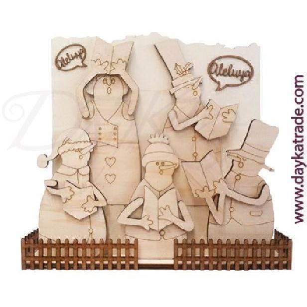 Dayka tabla muñecos nieve cantores 40x37 DAYKA CENTROARTESANO