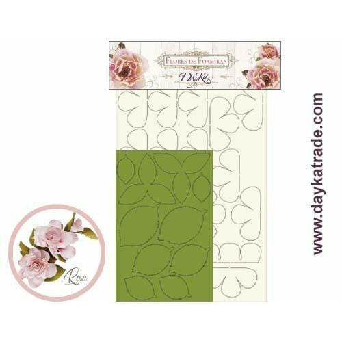 Flores de foamiran dayka FOAM-9G rosa beige grande DAYKA CENTROARTESANO