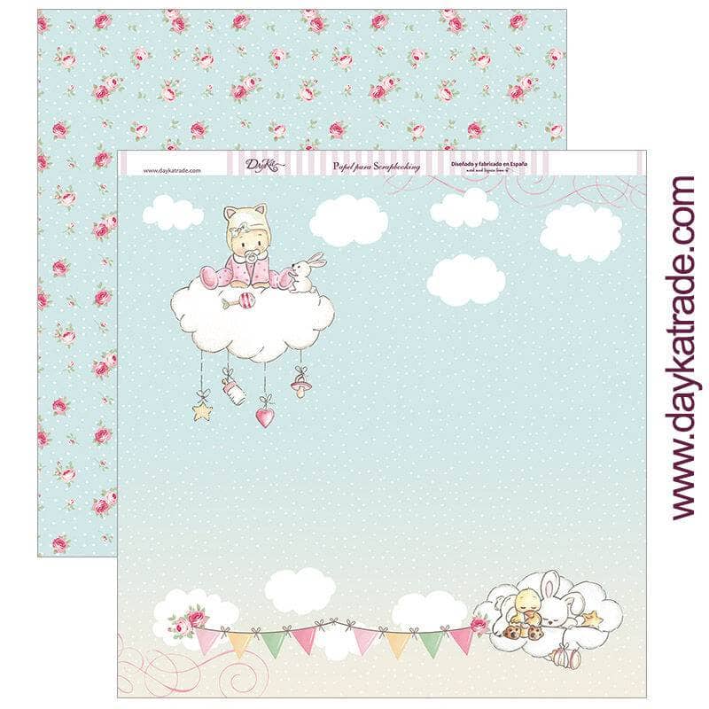 Dayka Papel Scrap scp-256 Bebe en nube DAYKA Oferta CENTROARTESANO
