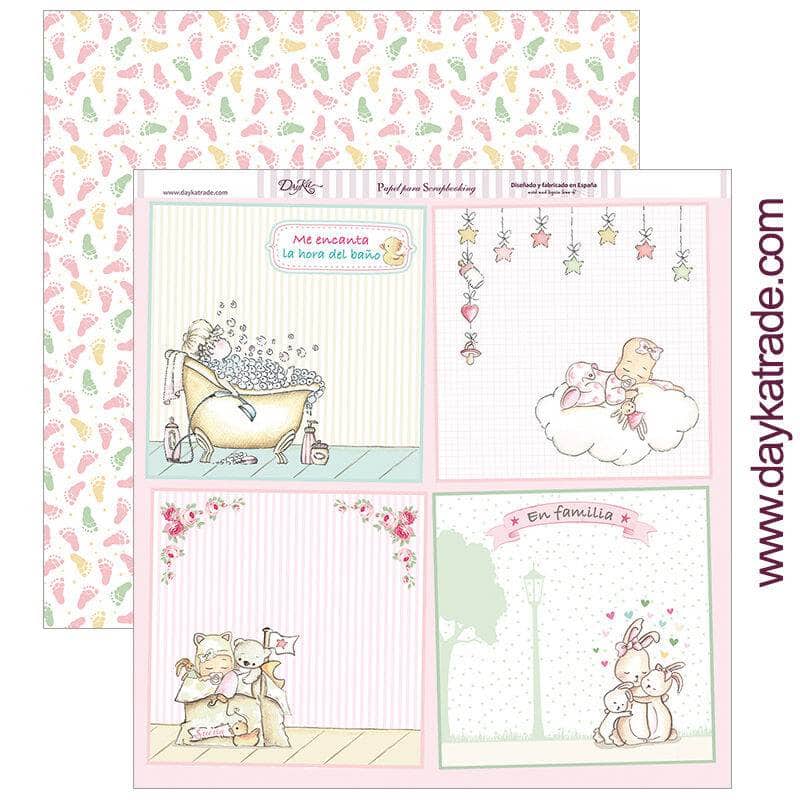 Dayka Papel Scrap scp-257 TARJETAS BEBE DAYKA Oferta CENTROARTESANO