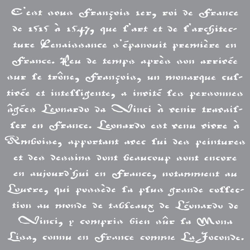 DecoArt plantilla estarcir texto frances antiguo ADS10 DECO ART CENTROARTESANO