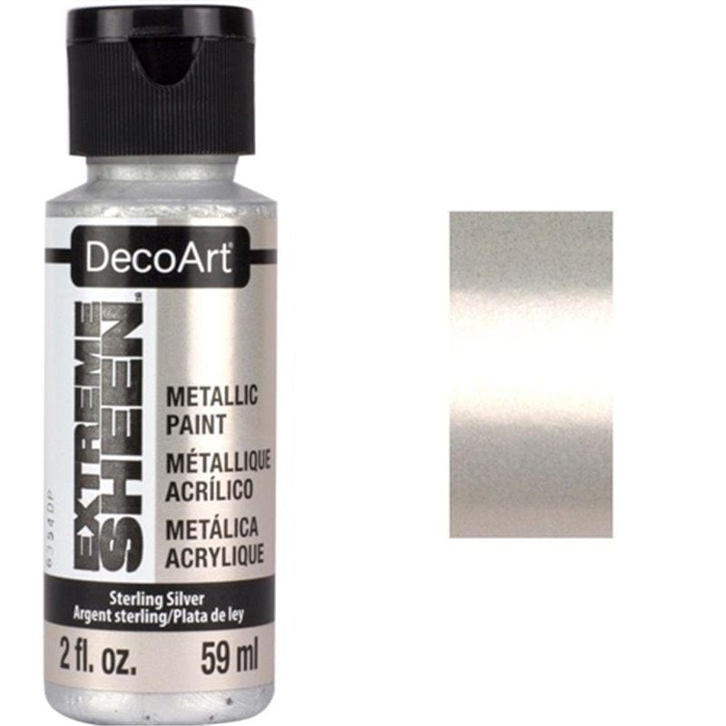 Americana Extreme Sheen acrilica metalica 59ml DPM07 Plata Ley DECOART CENTROARTESANO