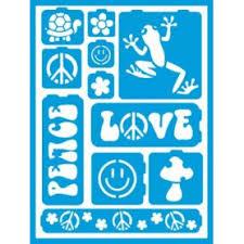 DecoArt plantilla estarcir reutilizable AGS200 Peace Love DECOART CENTROARTESANO